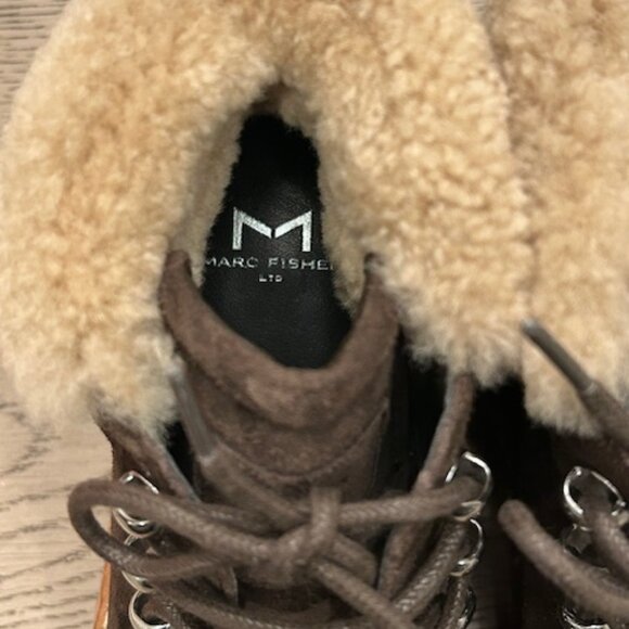 Marc Fisher  "Cade" Genuine shearling Lace Up boot - Picture 4 of 13